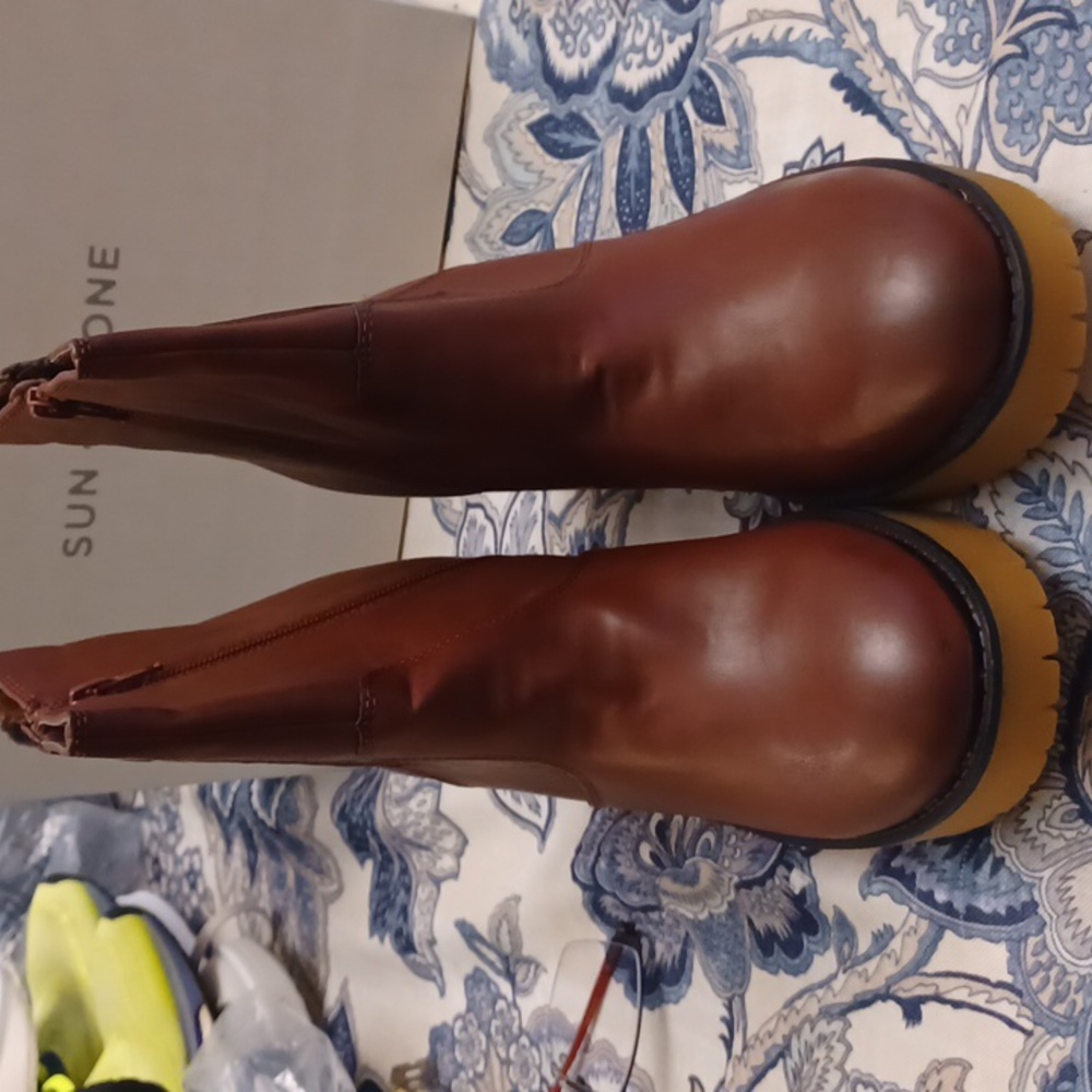 SUN + STONE LENIIP MAHOGNY SM WOMEN'S SZ 5 - 11 ANKLE BOOTS NWB - Picture 2 of 13
